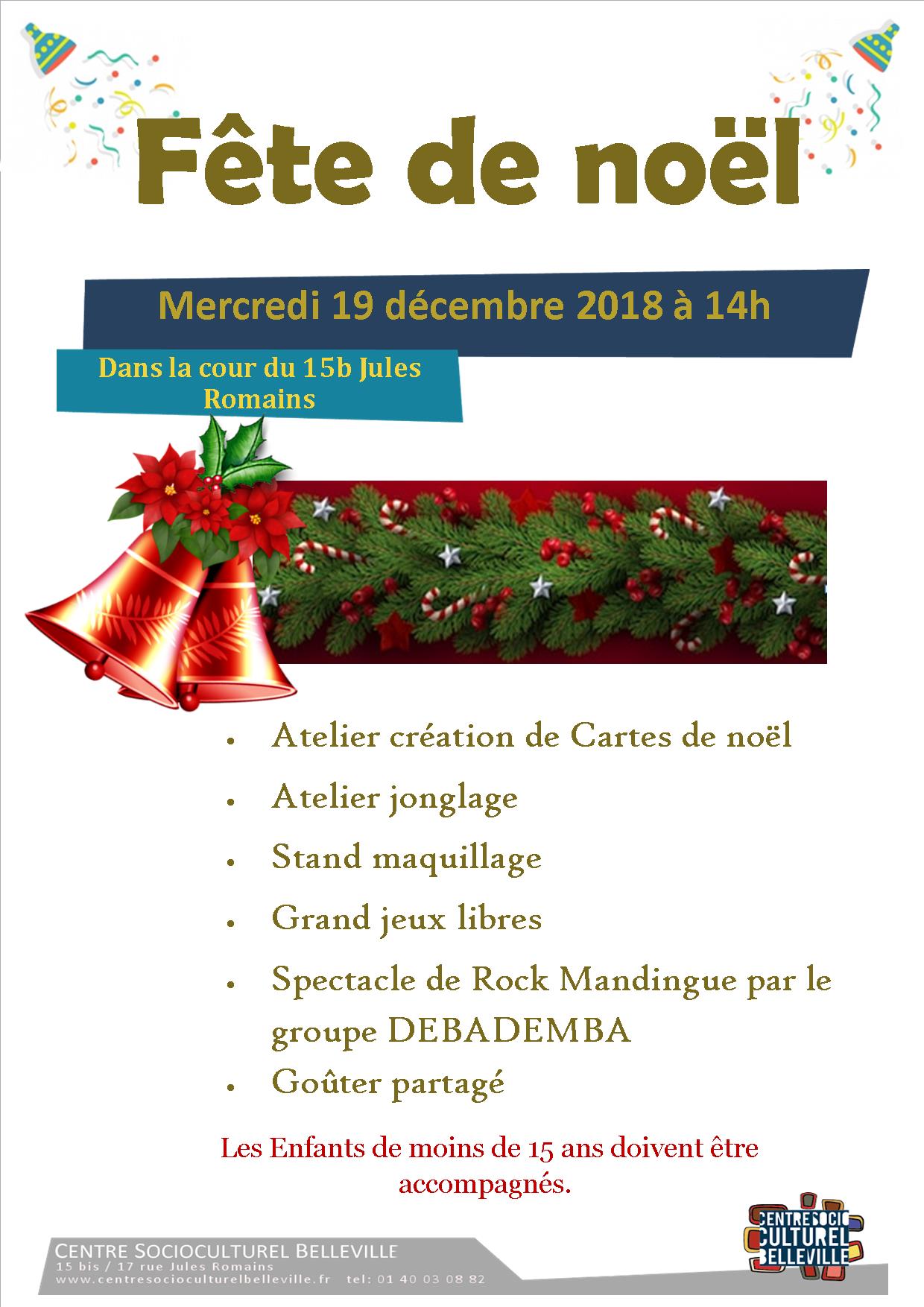 Fête de noël | Centre Socioculturel Belleville