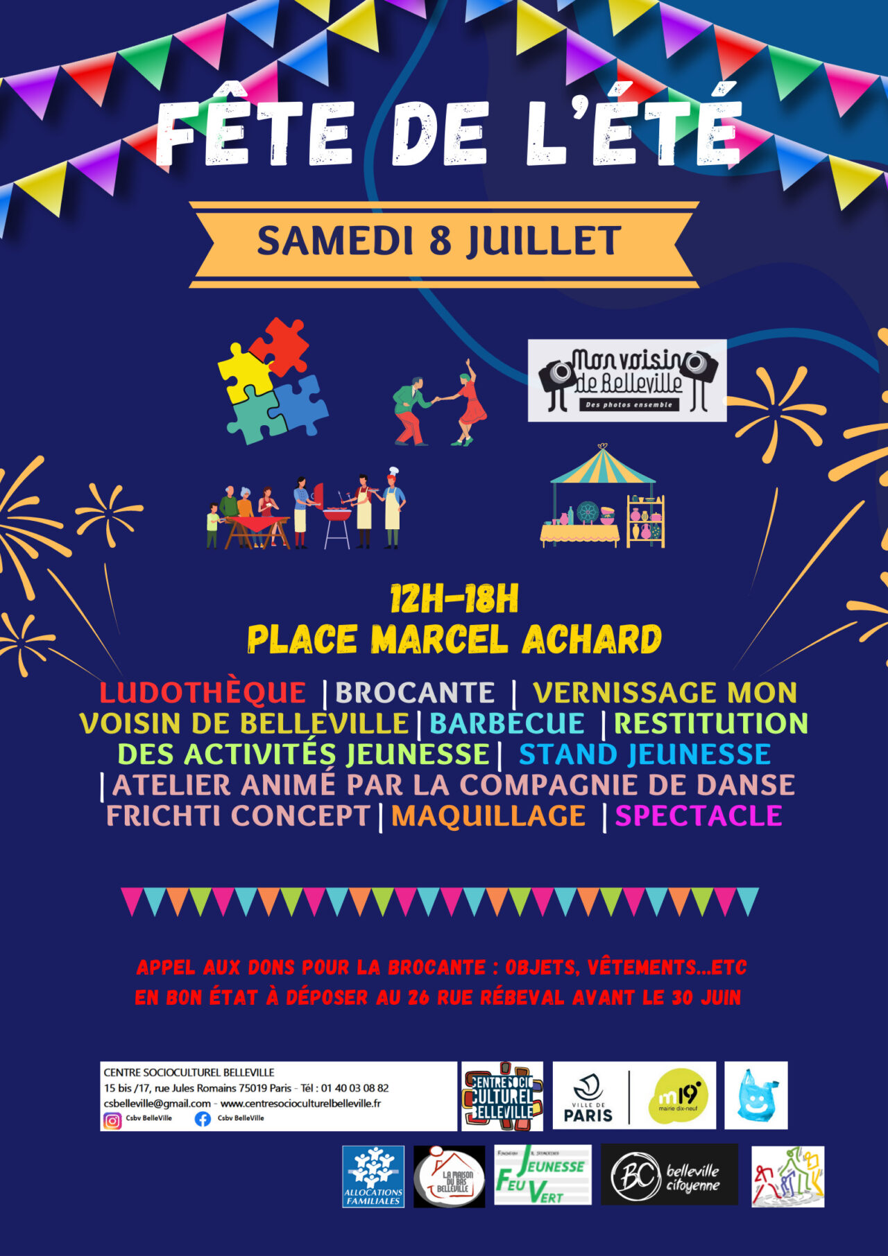 Fête de l’été | Centre Socioculturel Belleville