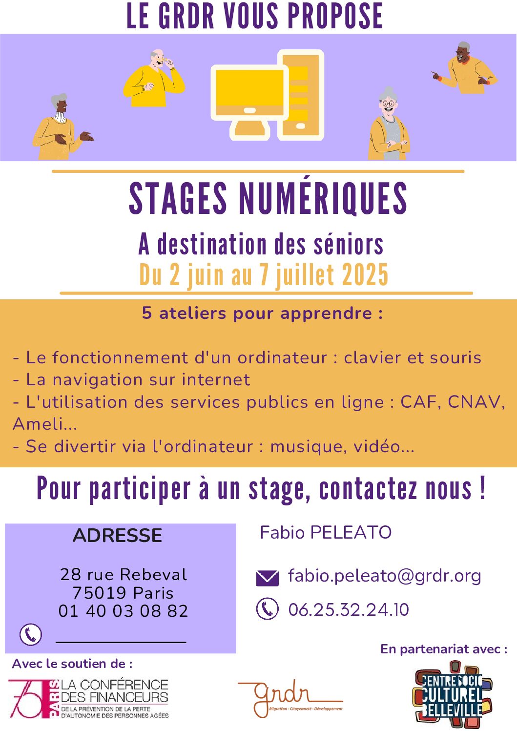 Flyer stages numériques CSBV_juin2025