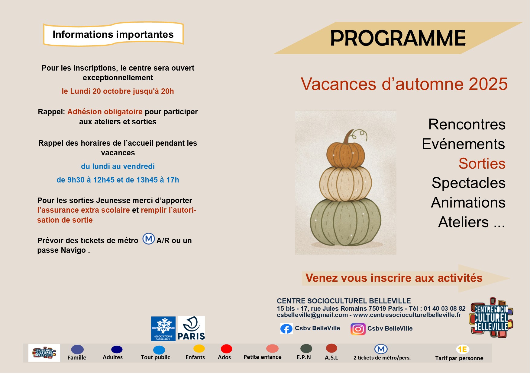 pg vacances oct 1